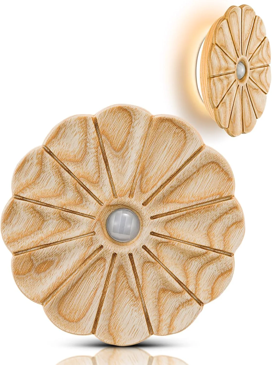 Vadifula Wooden Carved Flower Night-Light