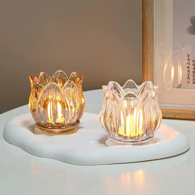 GOLDEAL Gold Votive Candle Holders (6 Pieces)