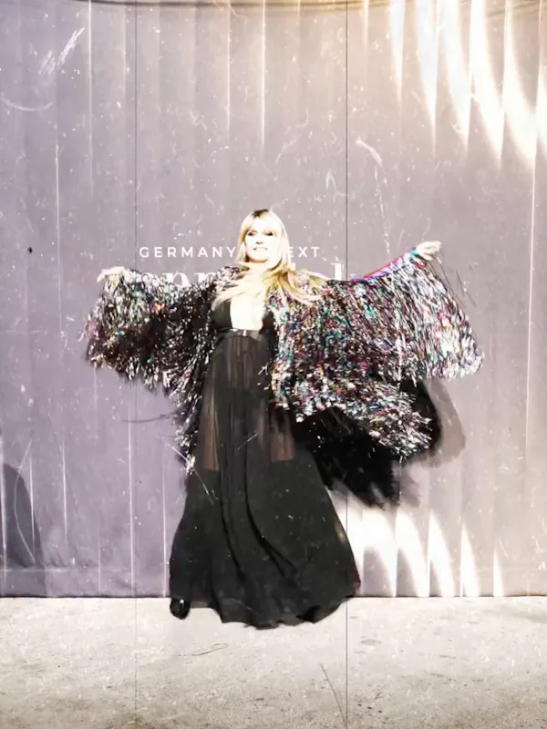 heidi klum fringe dress project runway Remembering Heidi Klum's Iconic $200 Project Runway Dress & Jimmy Choo Heels