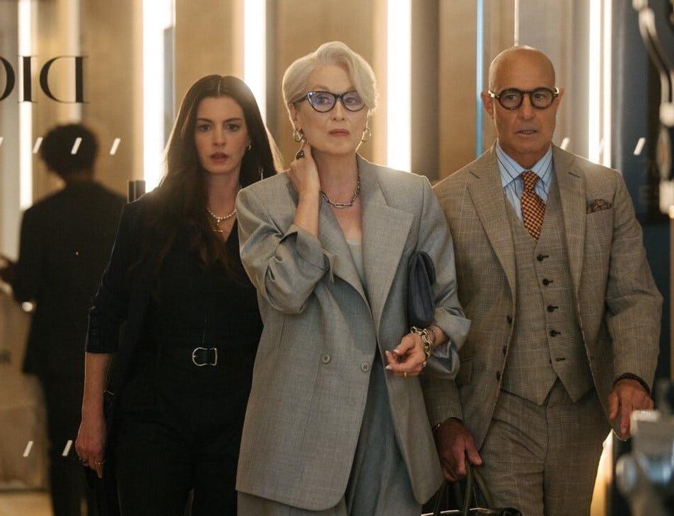 Anne Hathaway, Meryl Streep, and Stanley Tucci 'The Devil Wears Prada 2.'