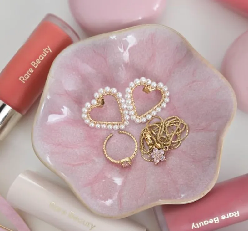 JAMEND CLXP Lotus Leaf Shape Decorative Ring Tray