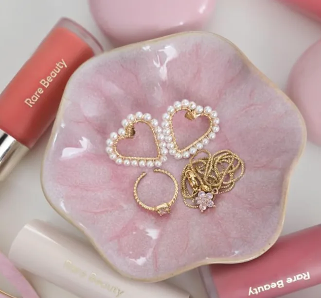 JAMEND CLXP Lotus Leaf Shape Decorative Ring Tray