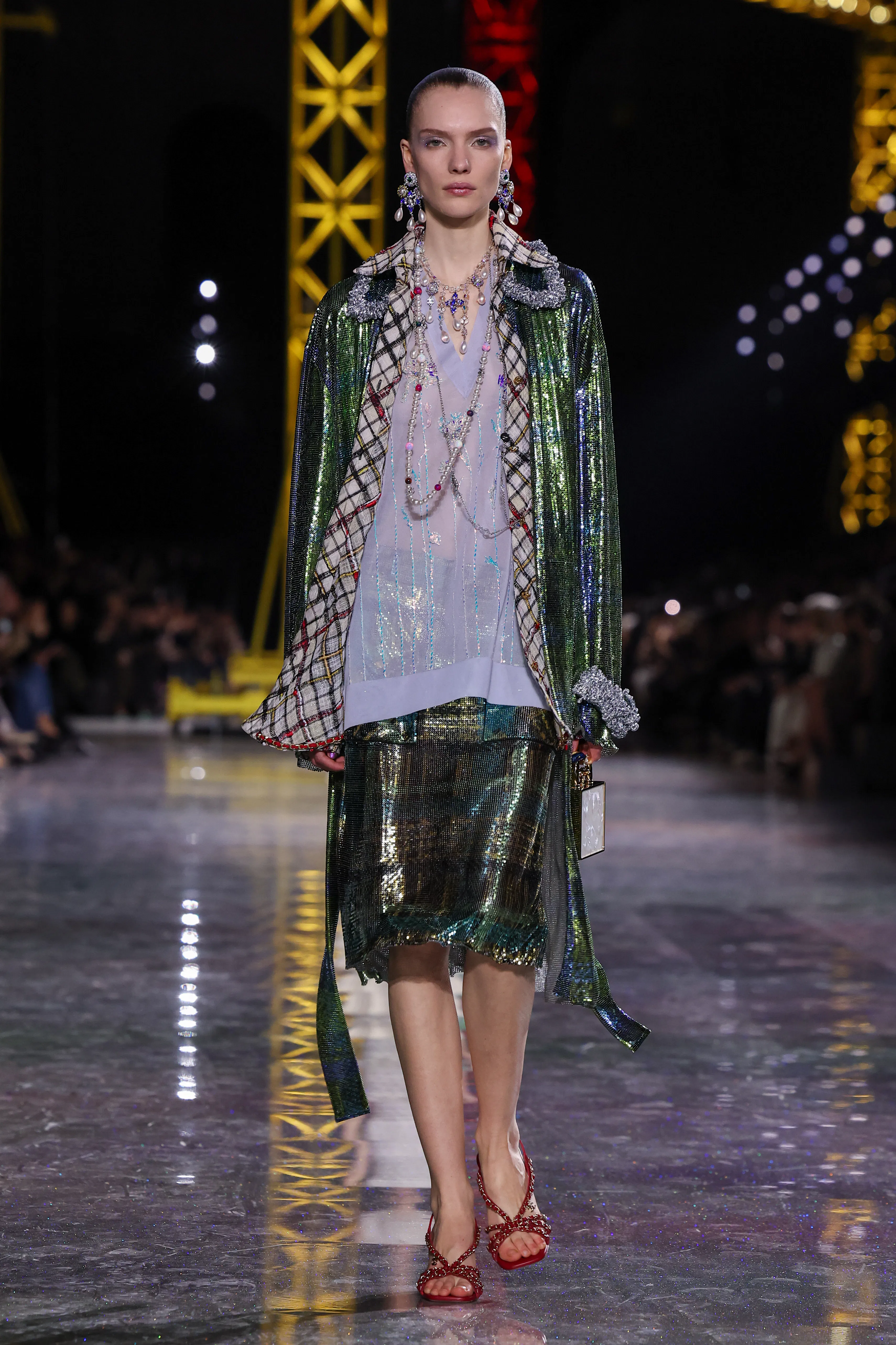 Penelope Ternes walks the runway during the Chanel Womenswear Fall/Winter 2026-2027 show as part of ...