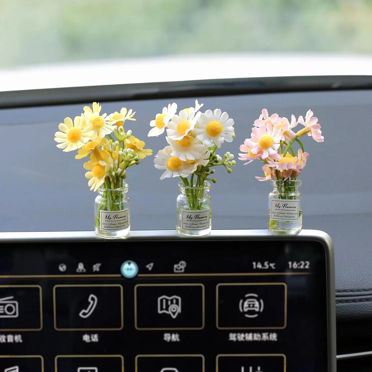 Kiofs Flower Car Accessories (3 Pieces)