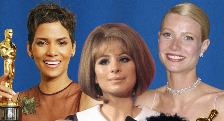 halle berry barbra streisand gwyneth paltrow cher and grace kelly at the oscars