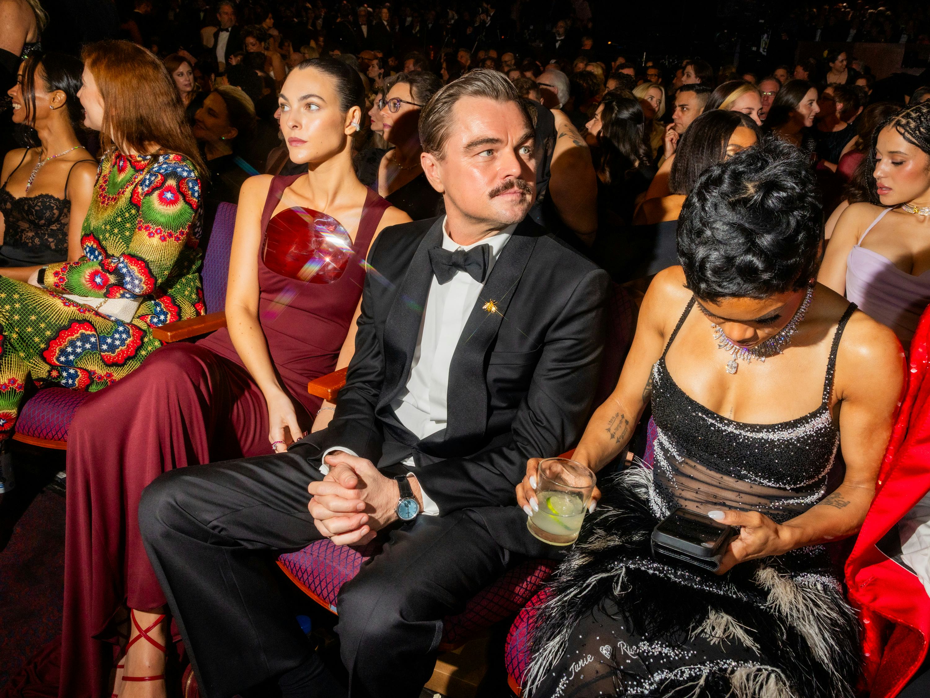Leonardo DiCaprio attends the 98th Annual Oscars at Dolby Theatre on March 15, 2026 in Hollywood, Ca...