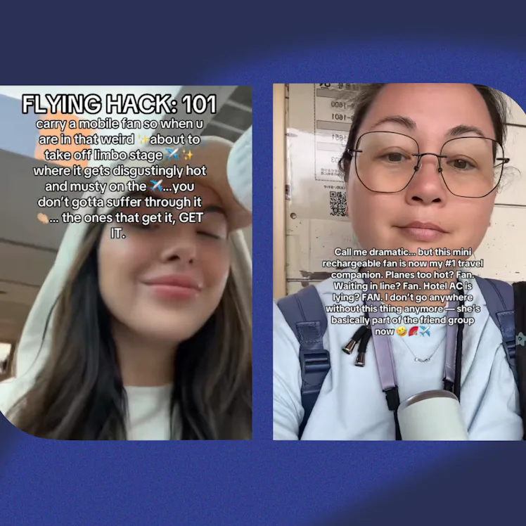 Why you need to bring a mini fan on very flight.