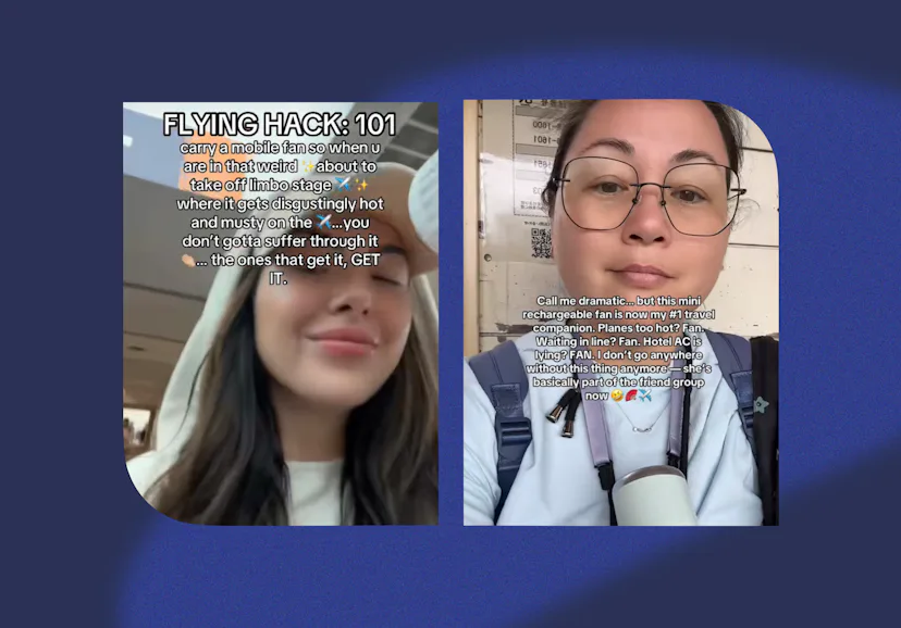 Why you need to bring a mini fan on very flight.