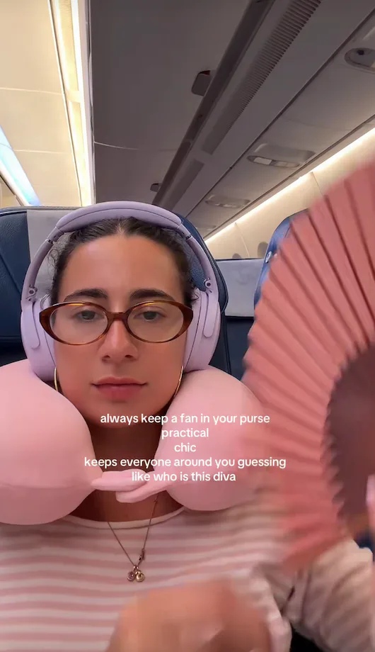 Fan on a plane.