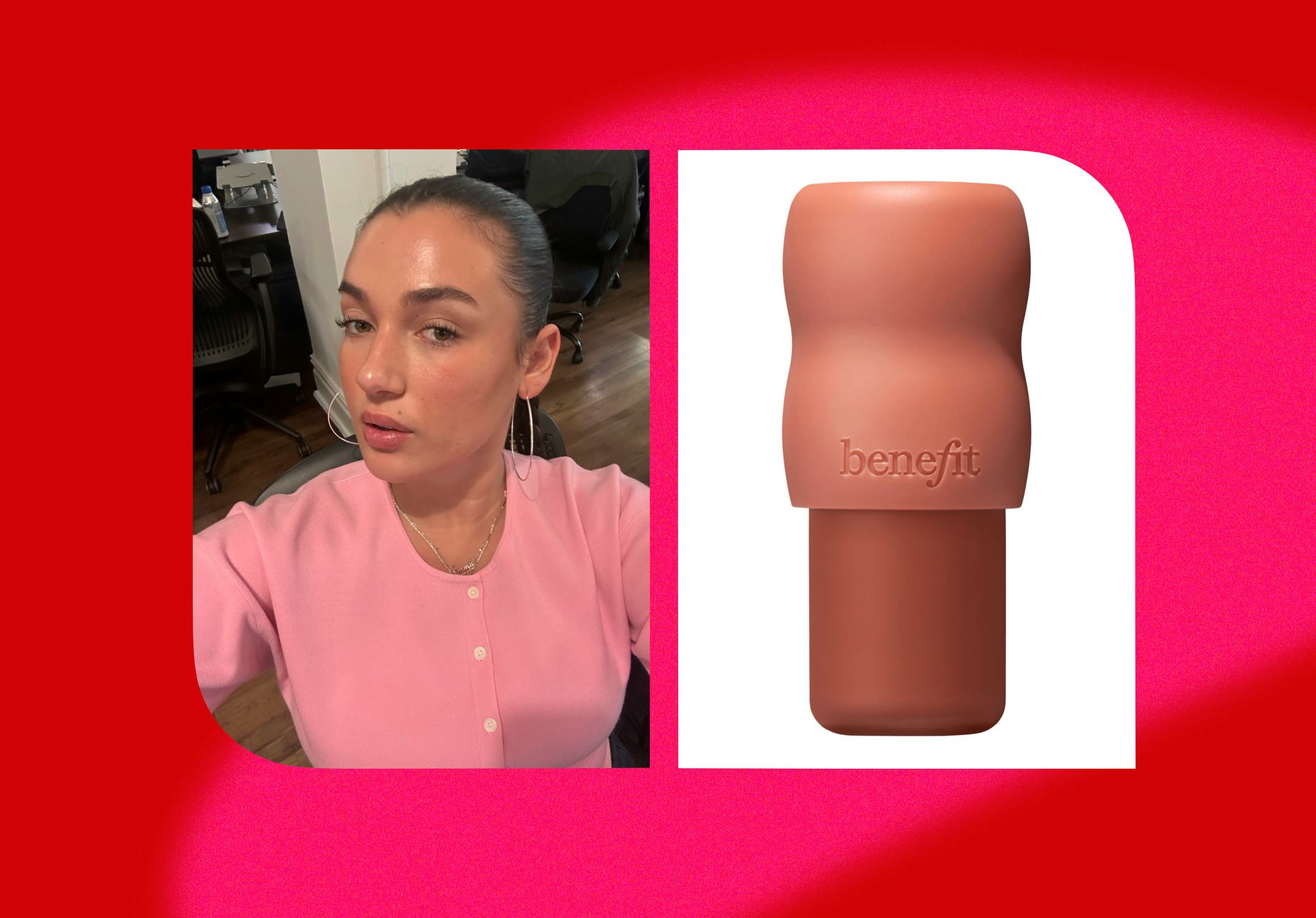 The new Benefit Cosmetics Play Daze liquid blush has the perfect blurred finish.