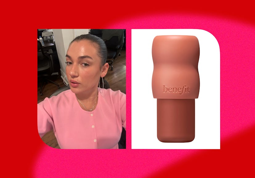 The new Benefit Cosmetics Play Daze liquid blush has the perfect blurred finish.