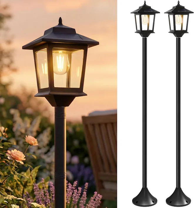 PASAMIC Solar Post Lights (2-Pack)