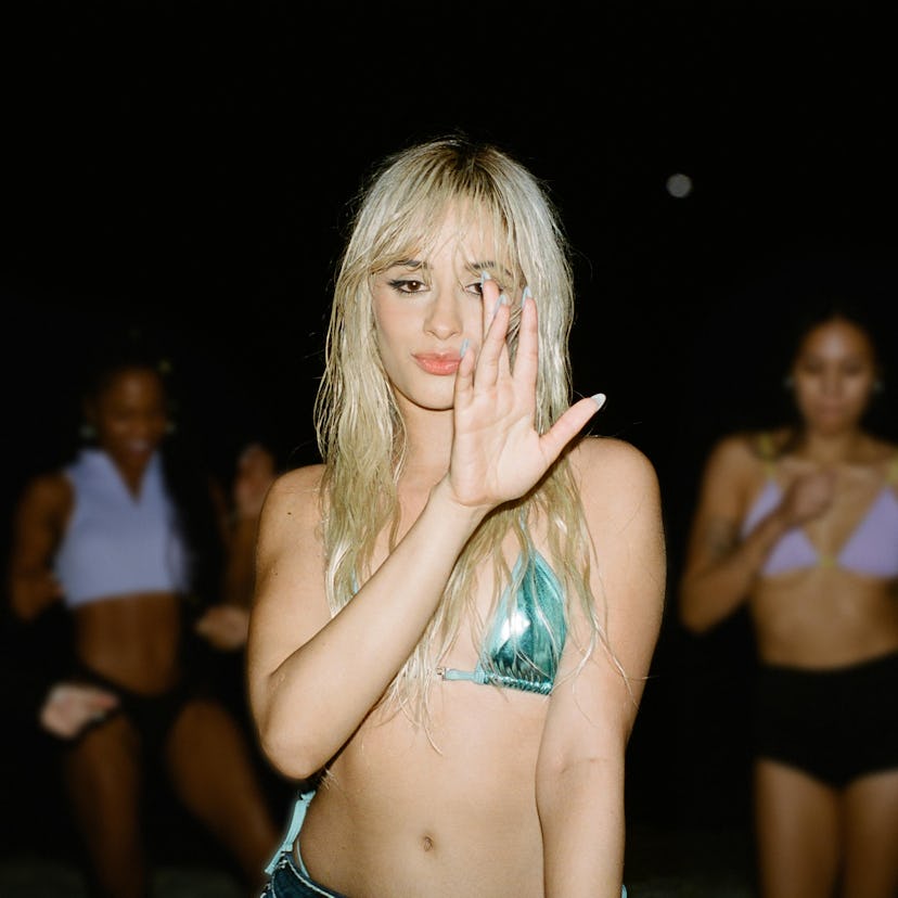 Camila Cabello's nakedest swimsuits include string bikinis and bra tops.