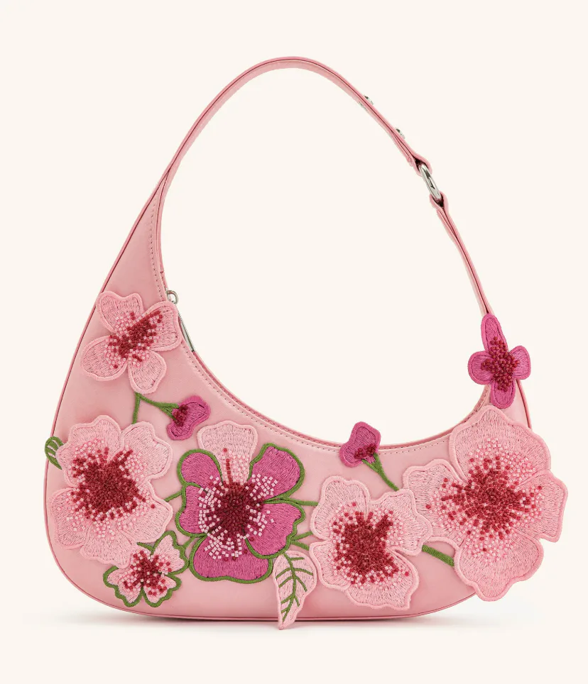 Harlee Embroidered Shoulder Bag