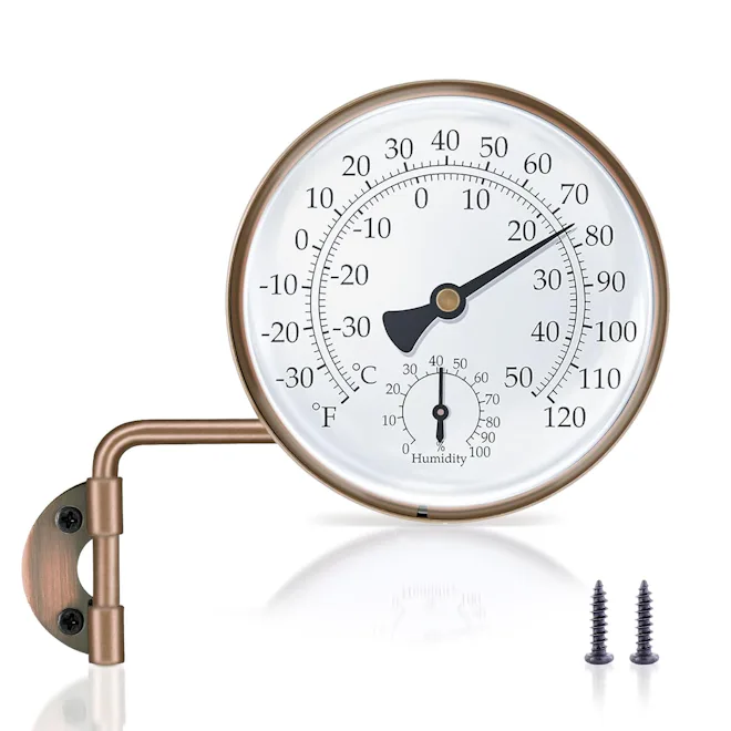 Aqqwxyq Brass Outdoor Thermometer