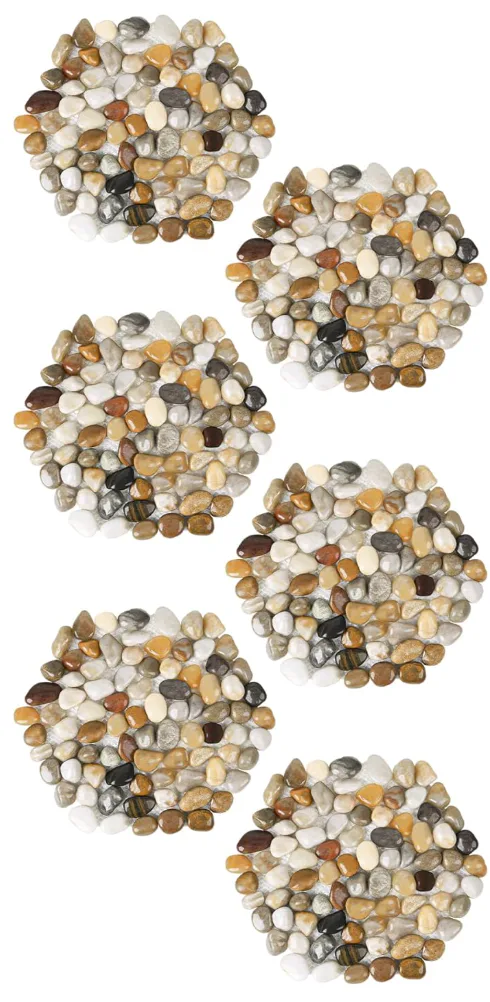dojobkinb River Rock Stepping Mats (6-Pack)