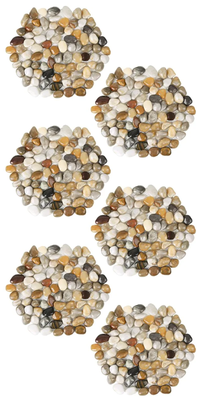 dojobkinb River Rock Stepping Mats (6-Pack)