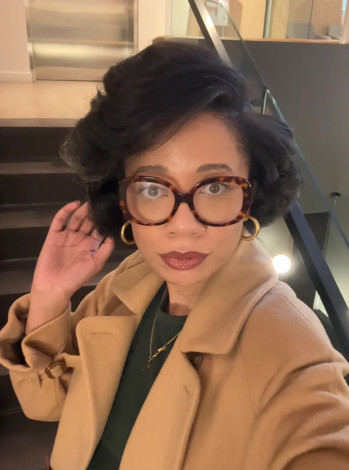 The author with her hair freshly done