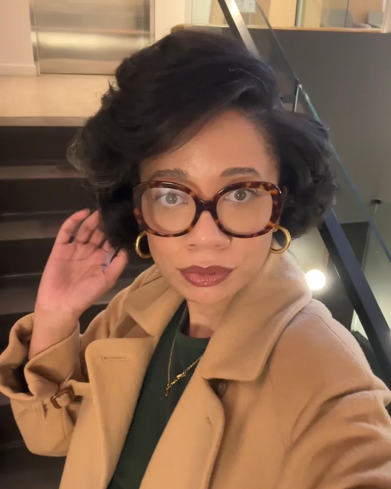 The author with her hair freshly done