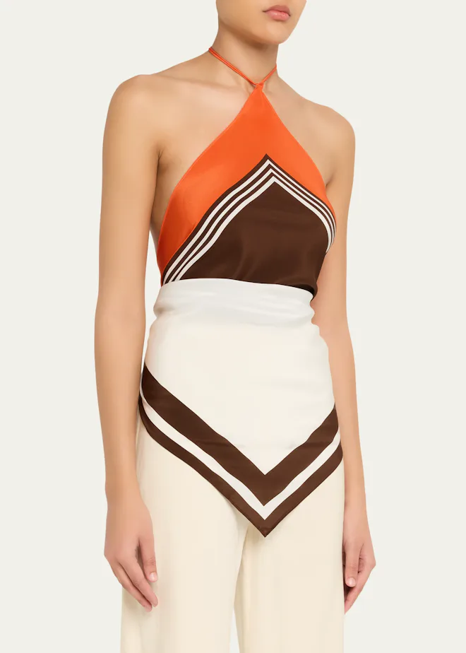 Destino Silk Scarf Top