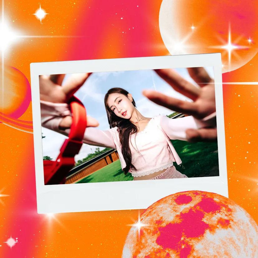 A young woman with red headphones after reading her April 2026 horoscope.