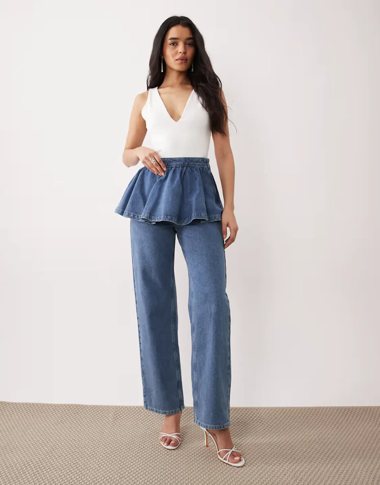 Luxe Jeans With Overskirt