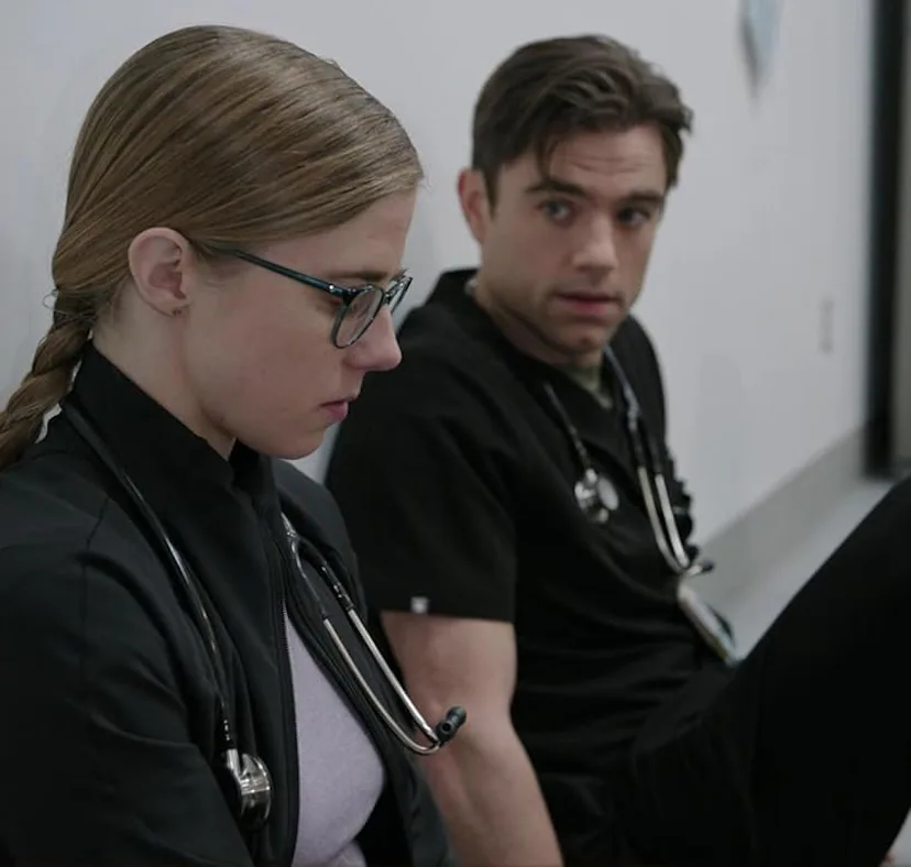 'The Pitt's Patrick Ball discussed fans shipping Dr. Frank Langdon and Dr. Mel King.