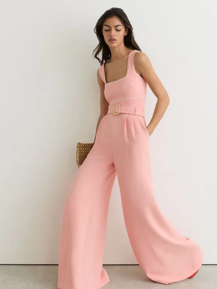 Reiss Tipped Wide-Leg Jumpsuit