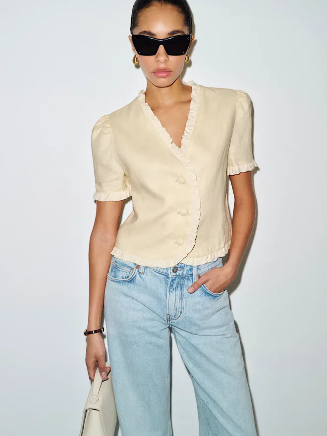 Reformation Bess Linen Top