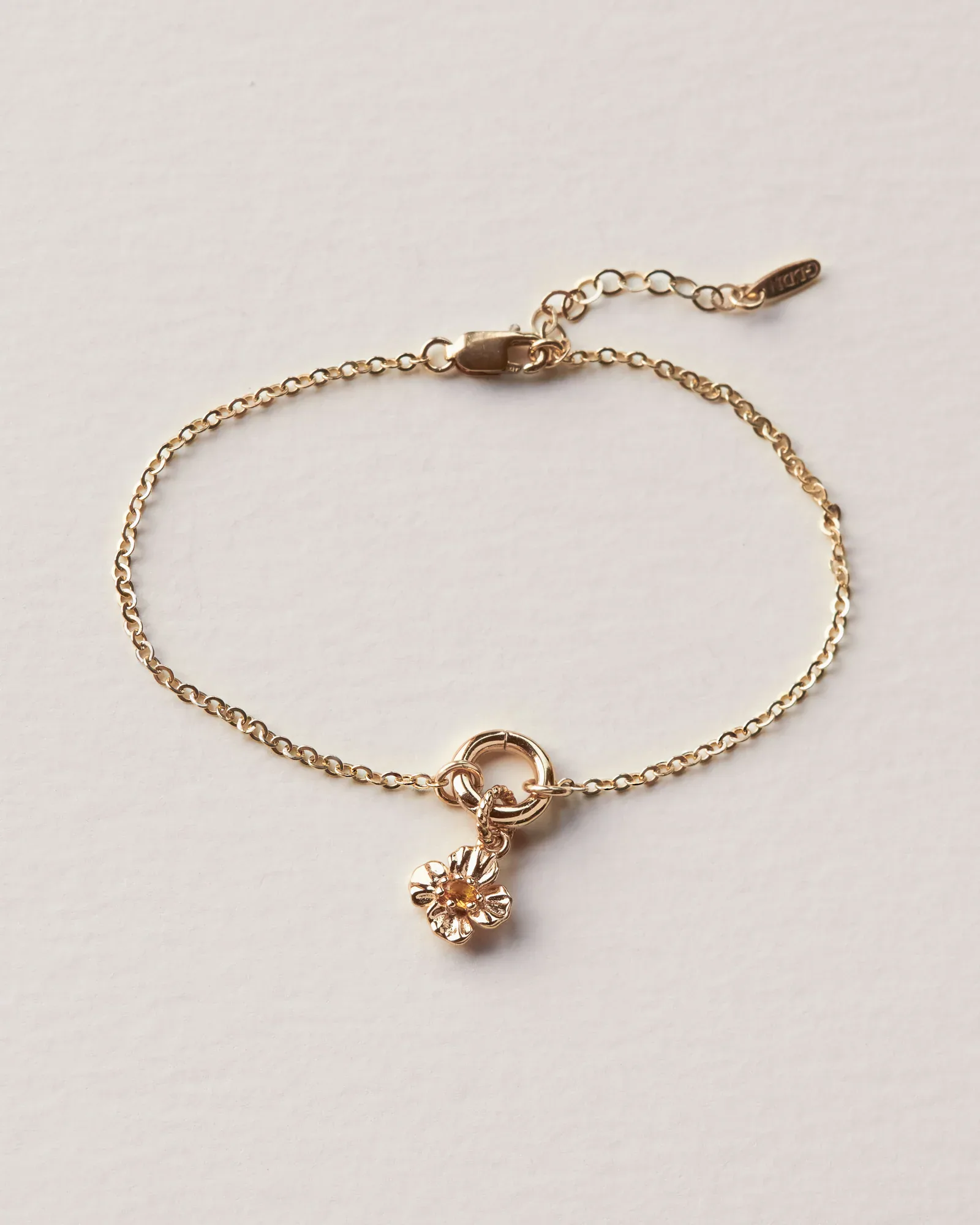 GLDN California Poppy Charm Bracelet