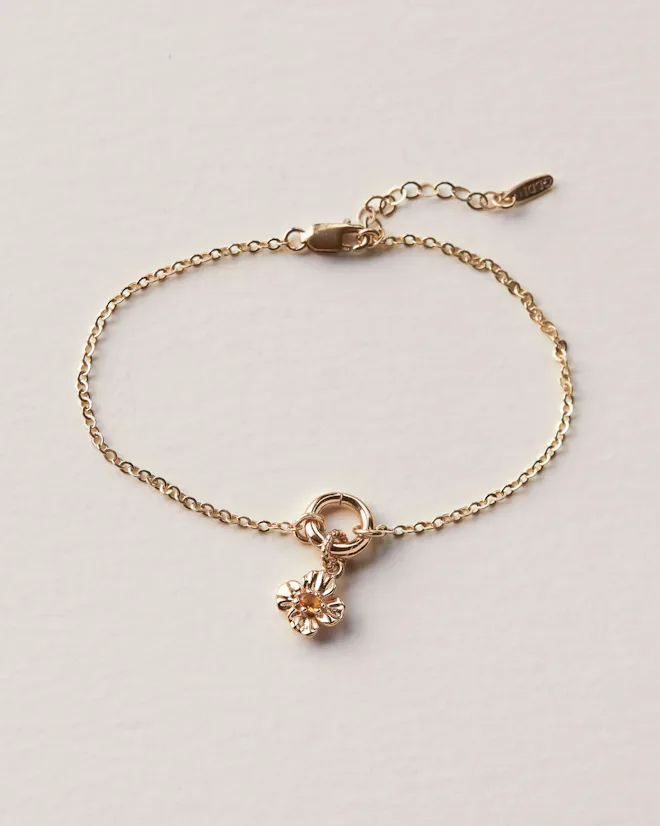 GLDN California Poppy Charm Bracelet