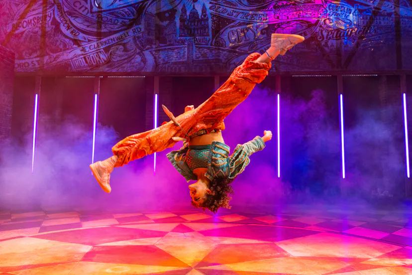 During & Juliet’s opening number, “Larger Than Life,” Laurie Hernandez performed the same perfect ae...