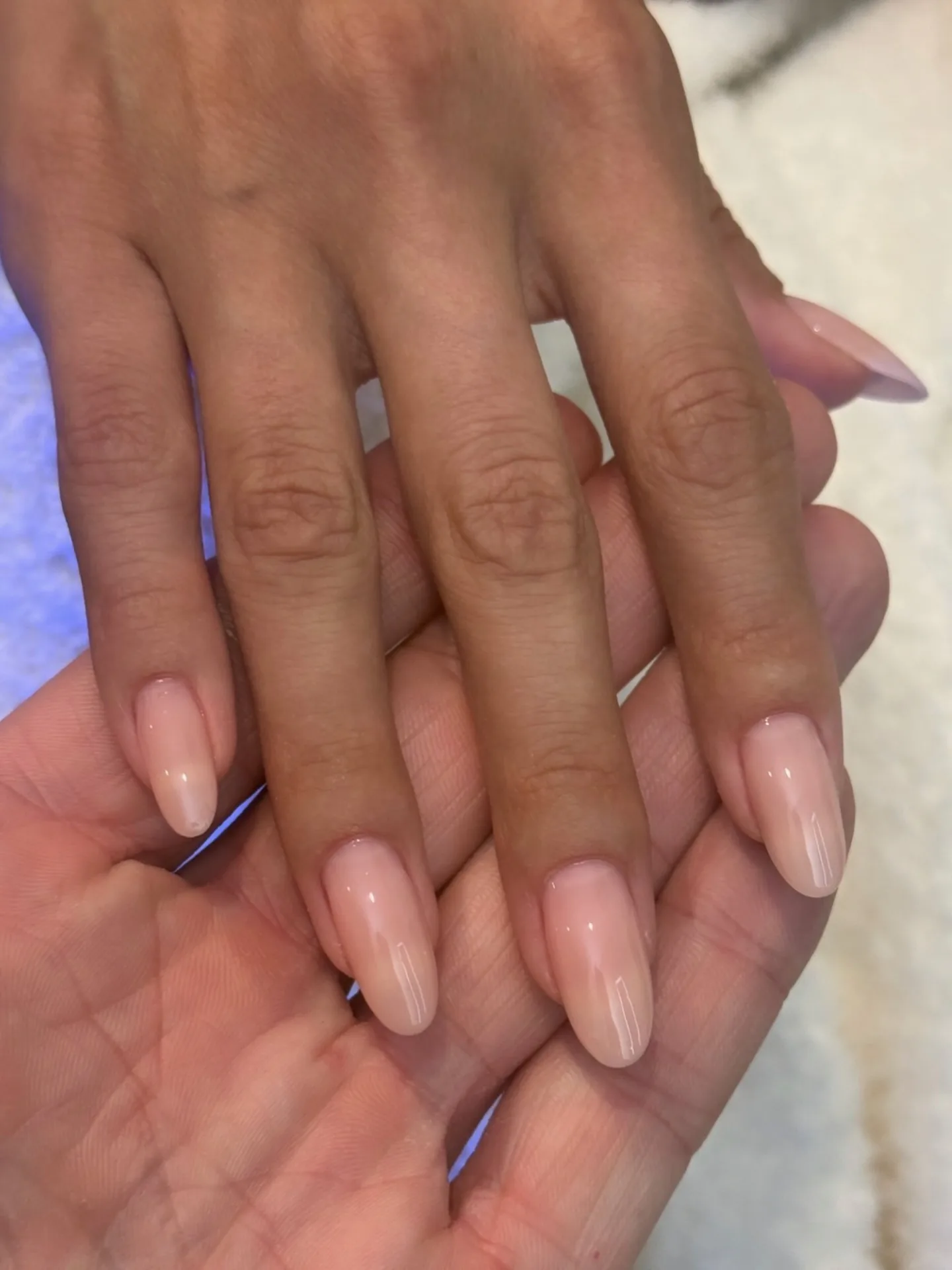 Selena Gomez's petal pink nude manicure