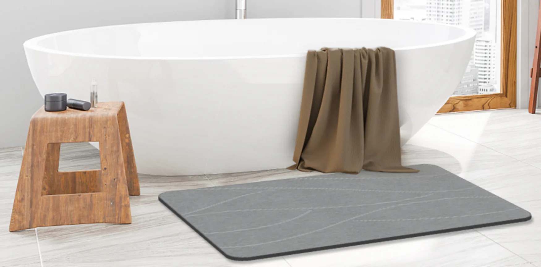 Veeloim Stone Bath Mat