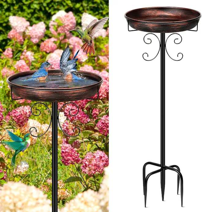 Daoeny Metal Bird Bath