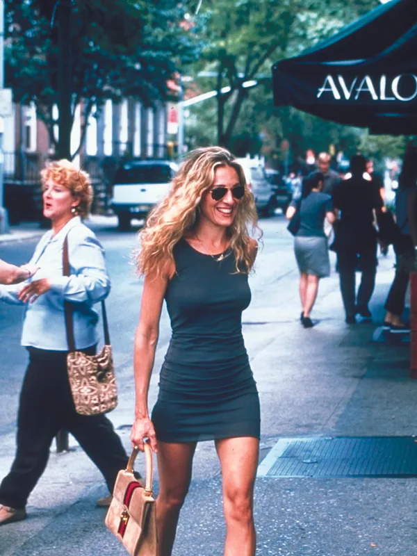 carrie bradshaw bodycon dress 32 Of Our Favourite Carrie Bradshaw Outfits Of All Time