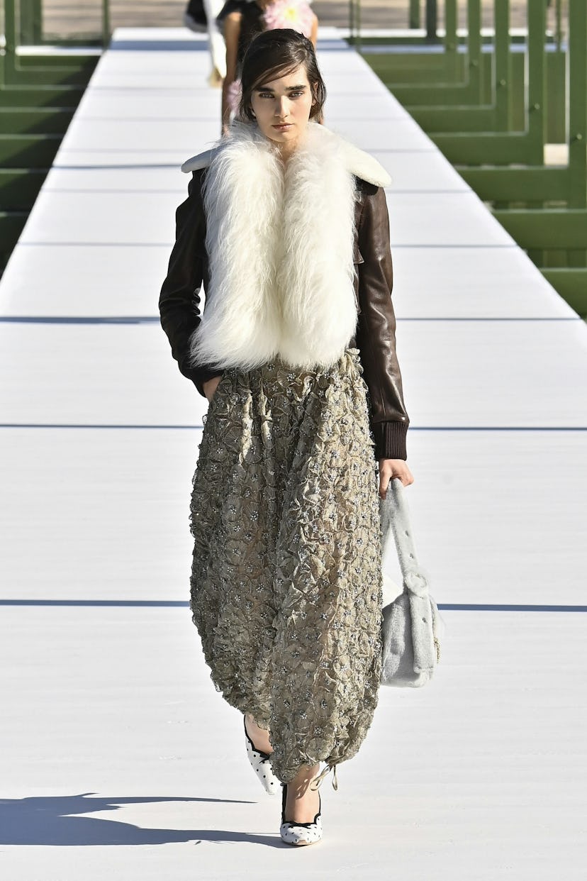 A model walks the runway during the Christian Dior Ready to Wear Fall/Winter 2026-2027 fashion show ...