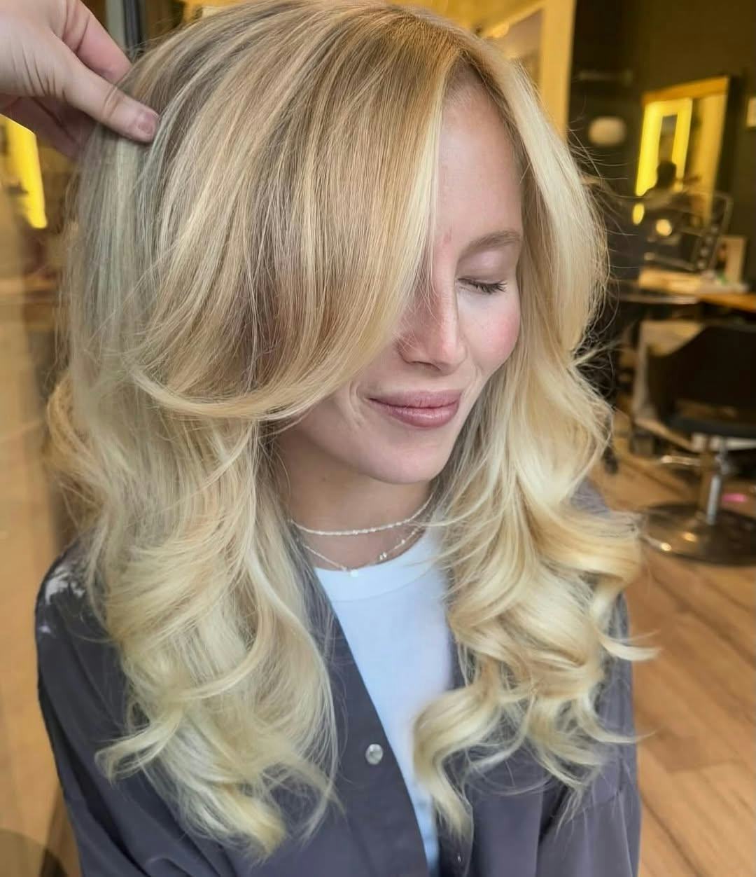 foiled cashmere blonde highlights