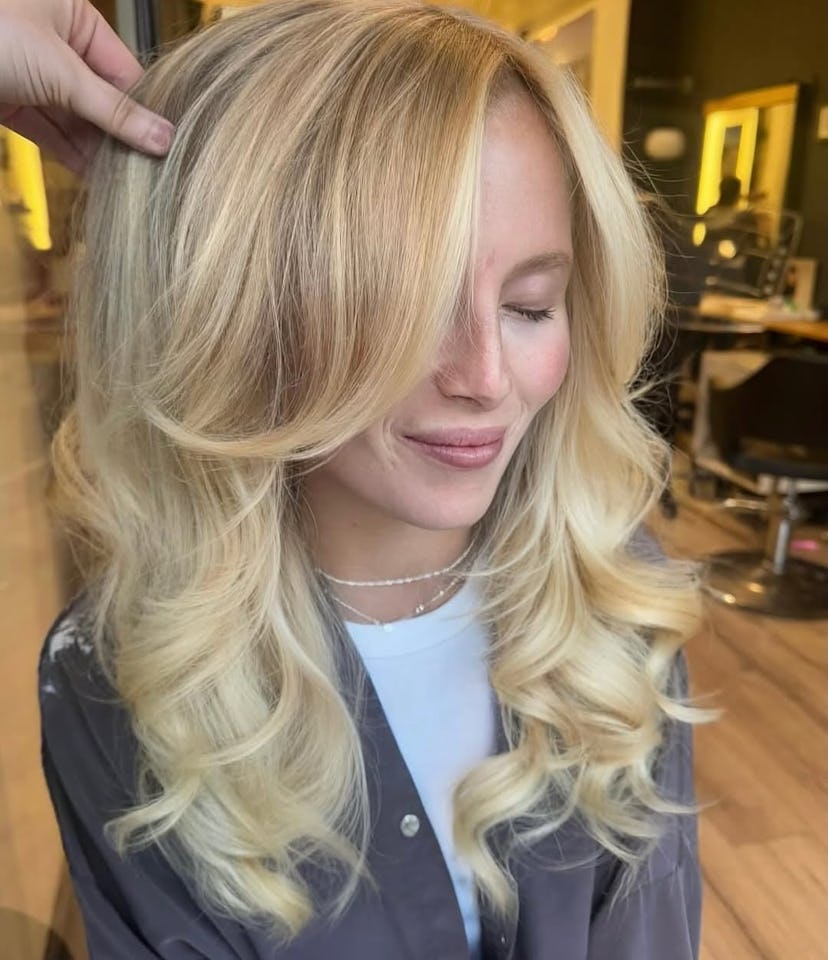 foiled cashmere blonde highlights