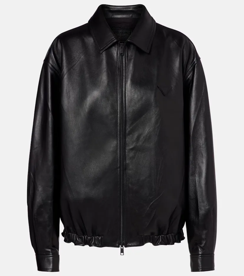 Leather Blouson Jacket