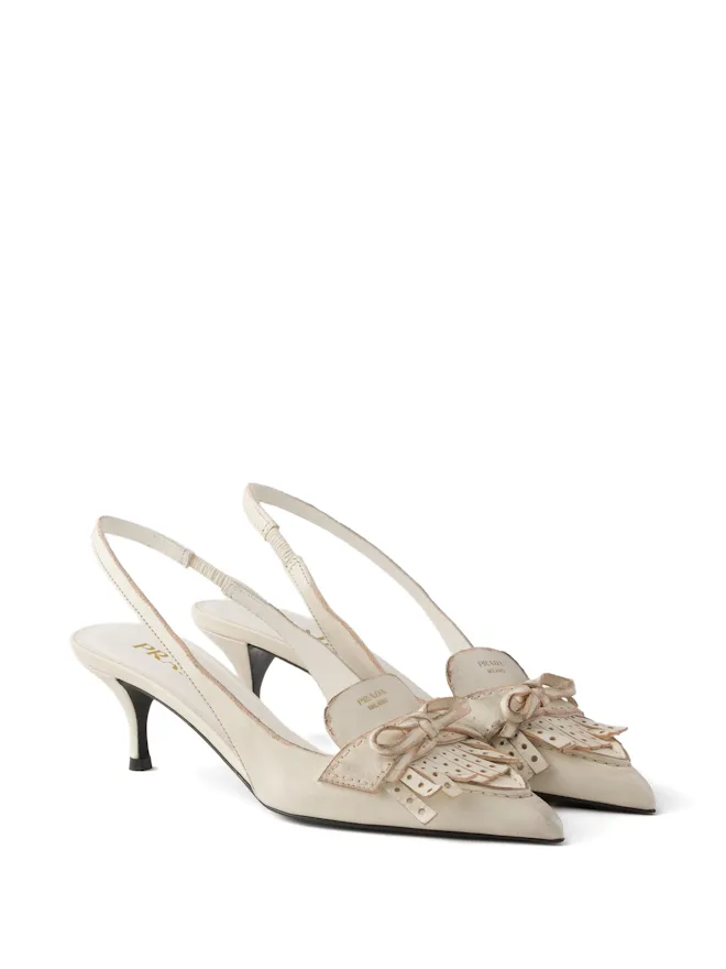 Prada Fringed Slingback Pumps