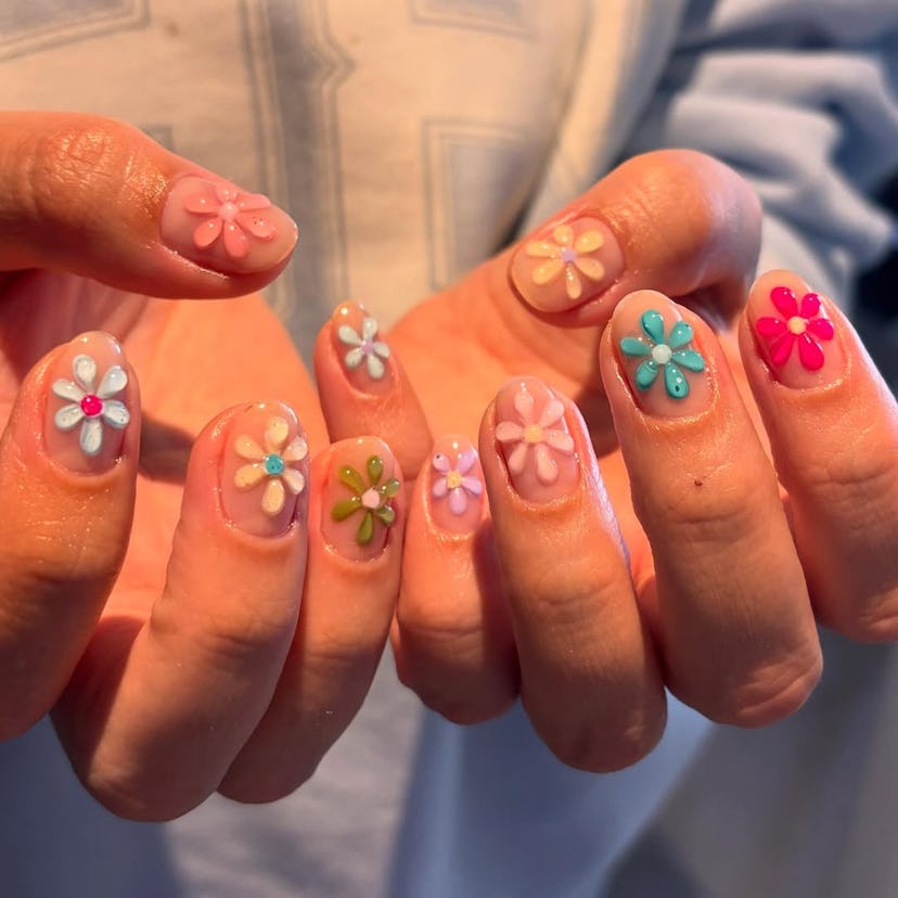 flower nail art