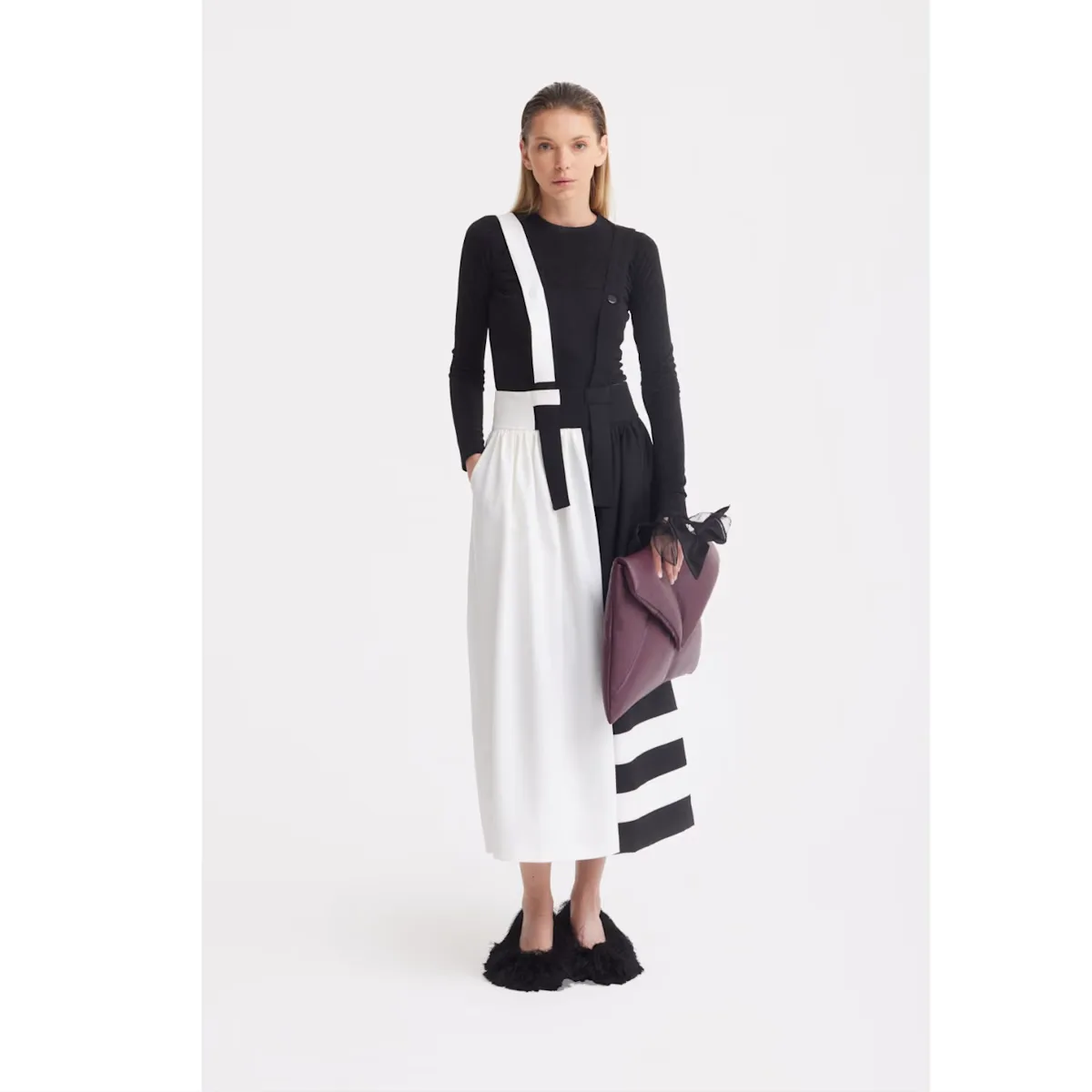 Midi Apron Dress With Adjustable Straps