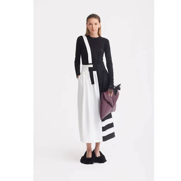 Midi Apron Dress With Adjustable Straps