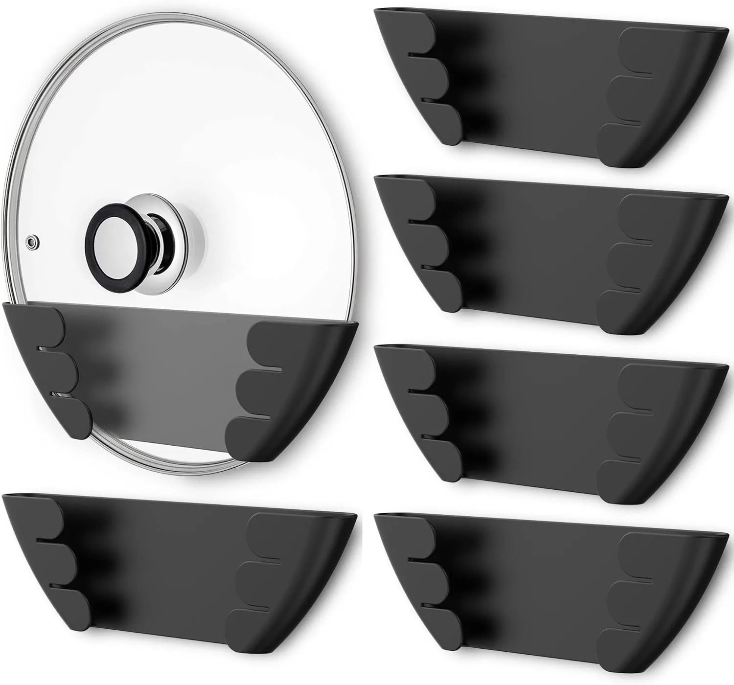 Niceyos Universal Pot Lid Organizer for Cabinets (6 Pieces)
