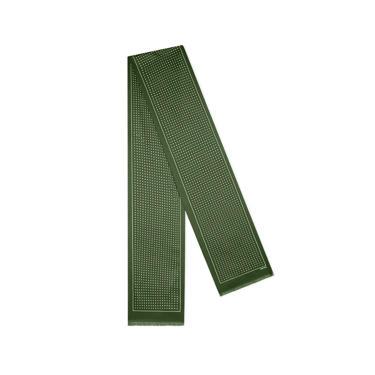 Polka Dot Scarf in Green Wood