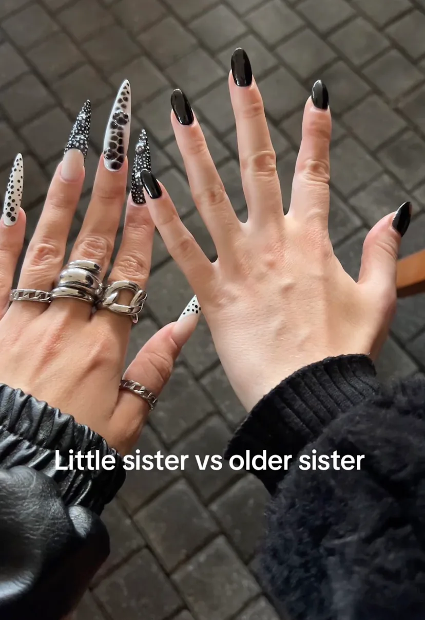 little sister vs older sister nails