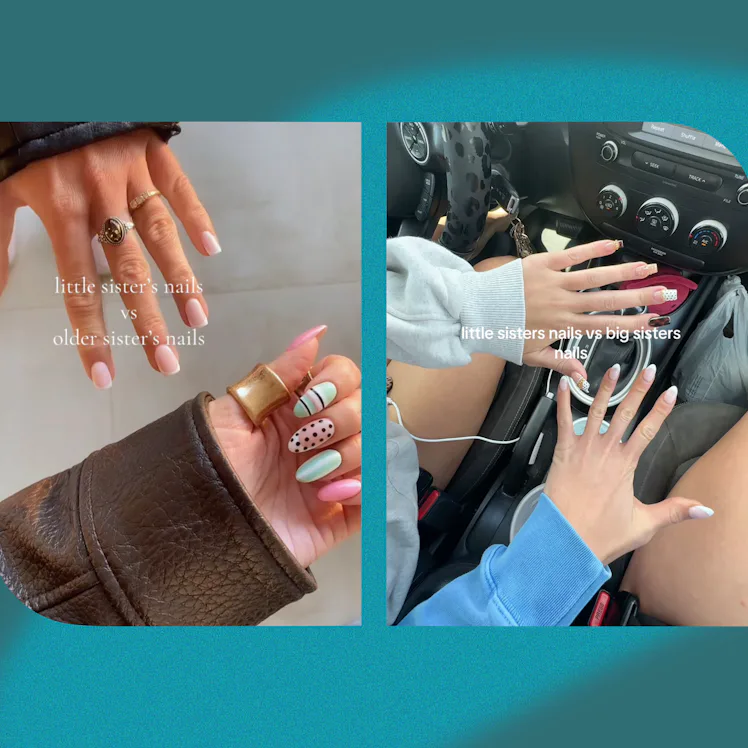 All about the "younger sister versus older sister" nail debate on TikTok.