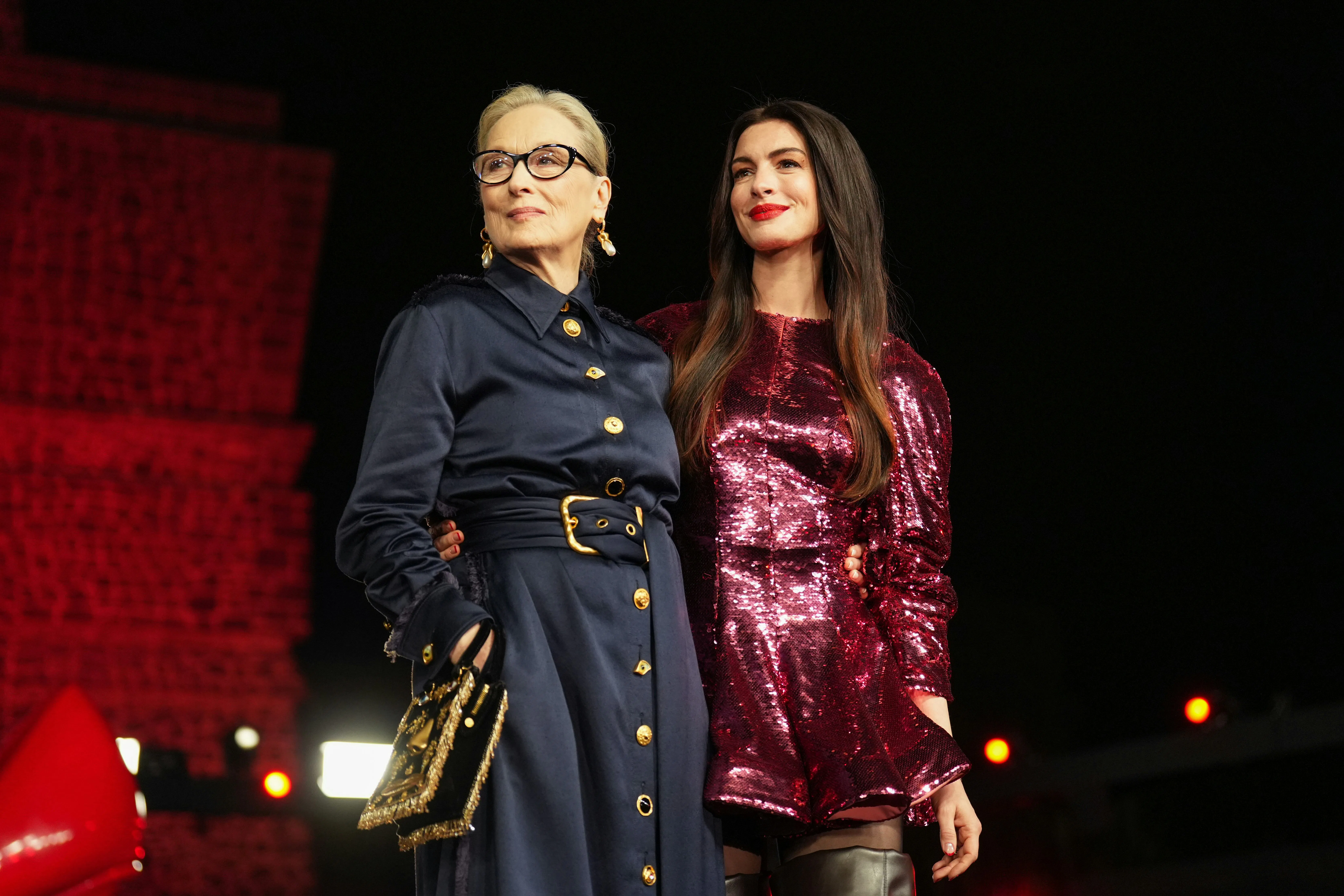 Anne Hathaway & Meryl Streep Reunite in High Style for 'TDWP2' Press in Mexico City
