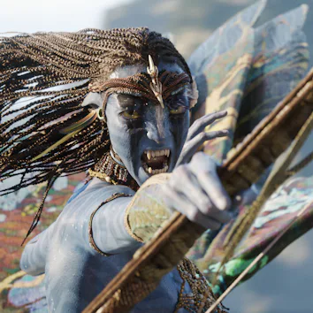 Zoe Saldaña as Neytiri in Avatar: Fire & Ash